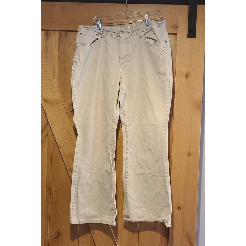 Jordache Women's Size  17/18 Mid Rise Bootcut Jeans Tan 36x30 Y2k Bratz